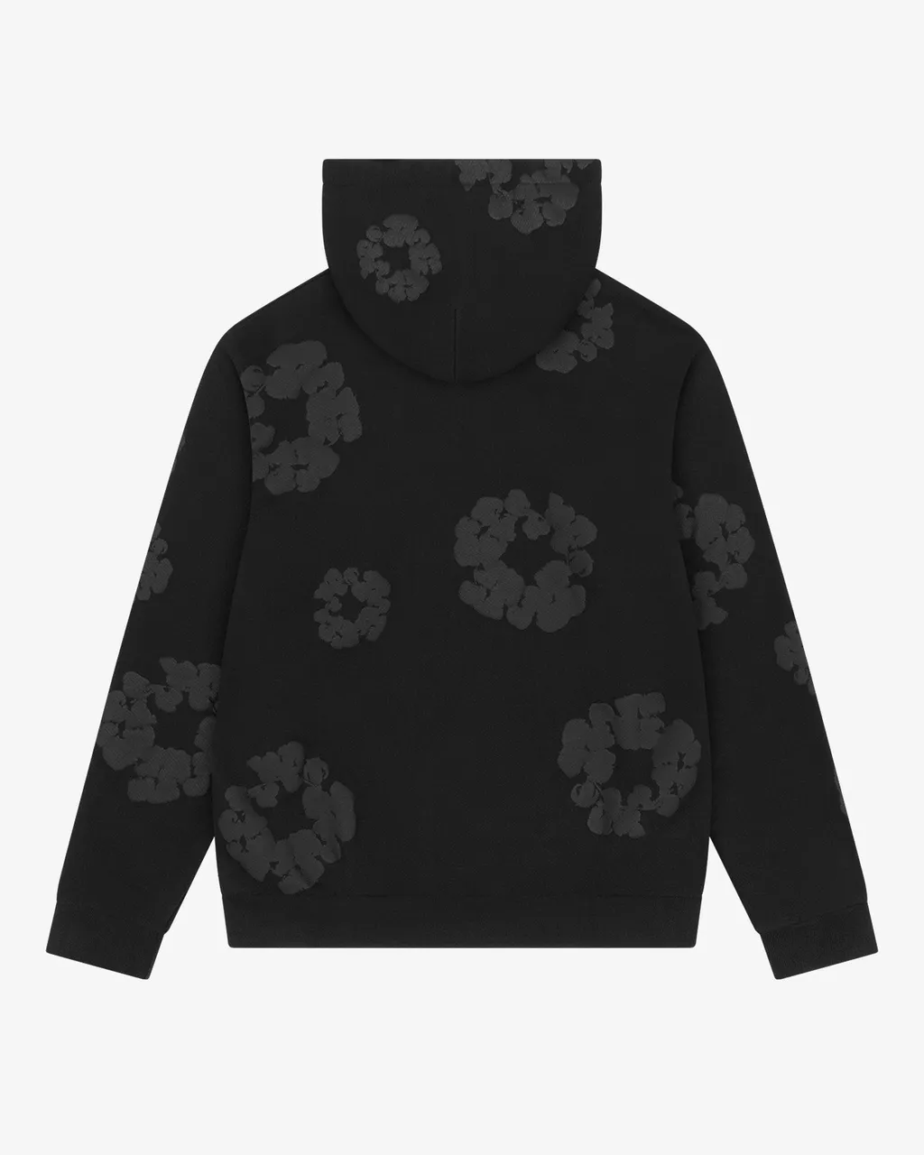Mono Cotton Wreath Hoodie Black