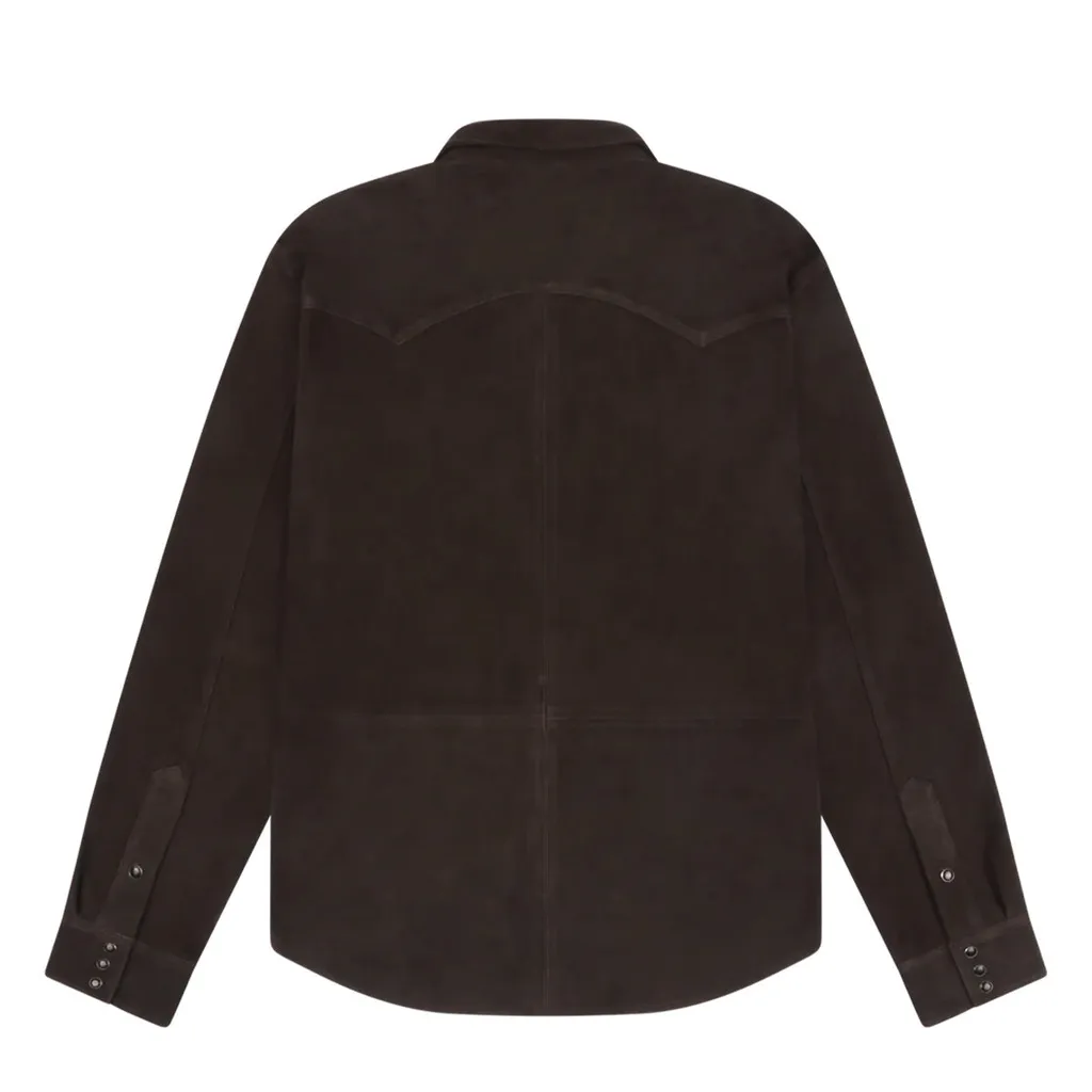 Suede Western Shirt Coffee