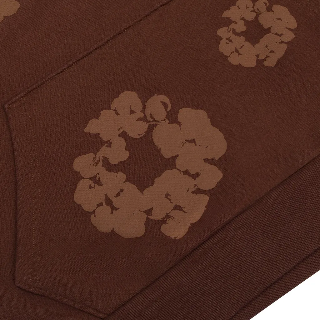 Mono Cotton Wreath Hoodie Brown