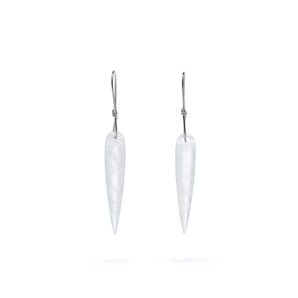 Spear Earrings, Quartz