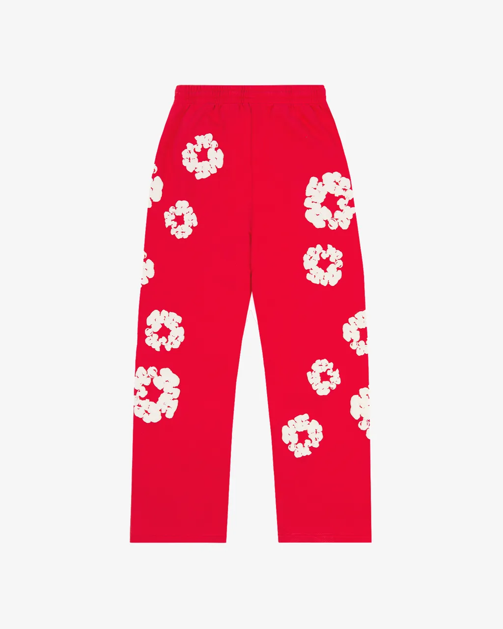 Cotton Wreath Open Hem Sweatpants
