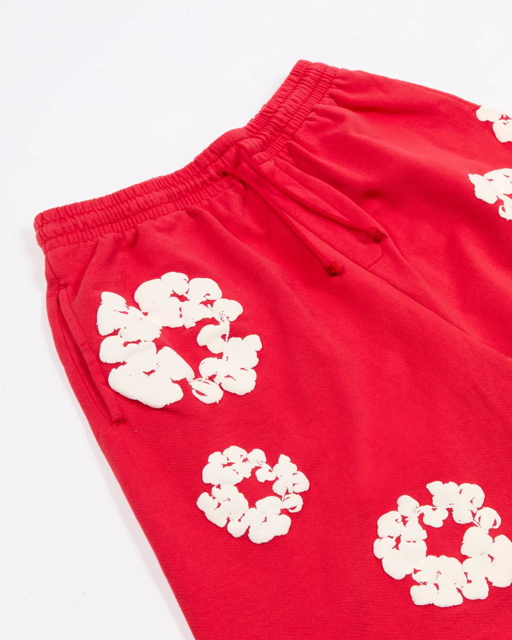 Cotton Wreath Open Hem Sweatpants