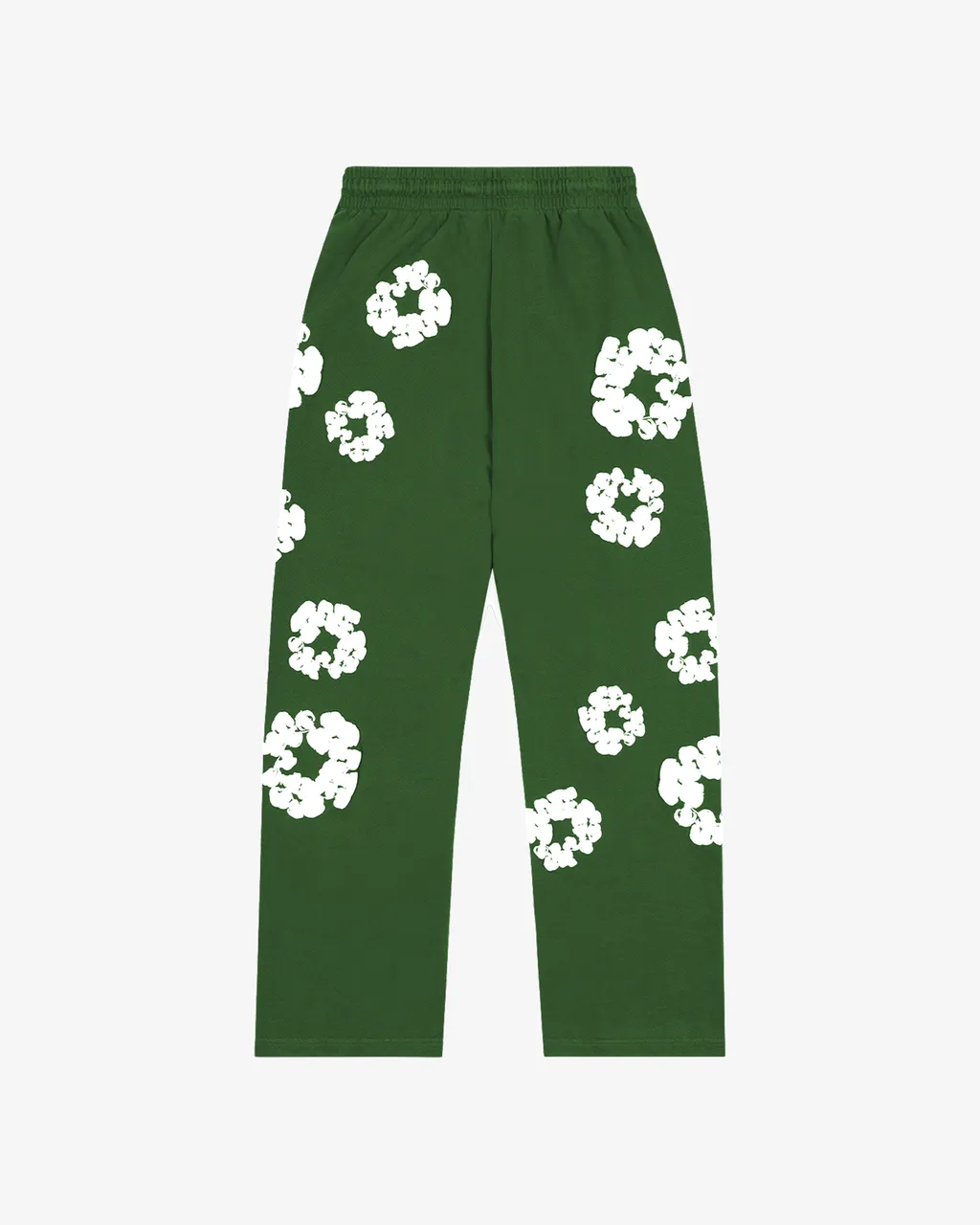 Cotton Wreath Open Hem Sweatpants