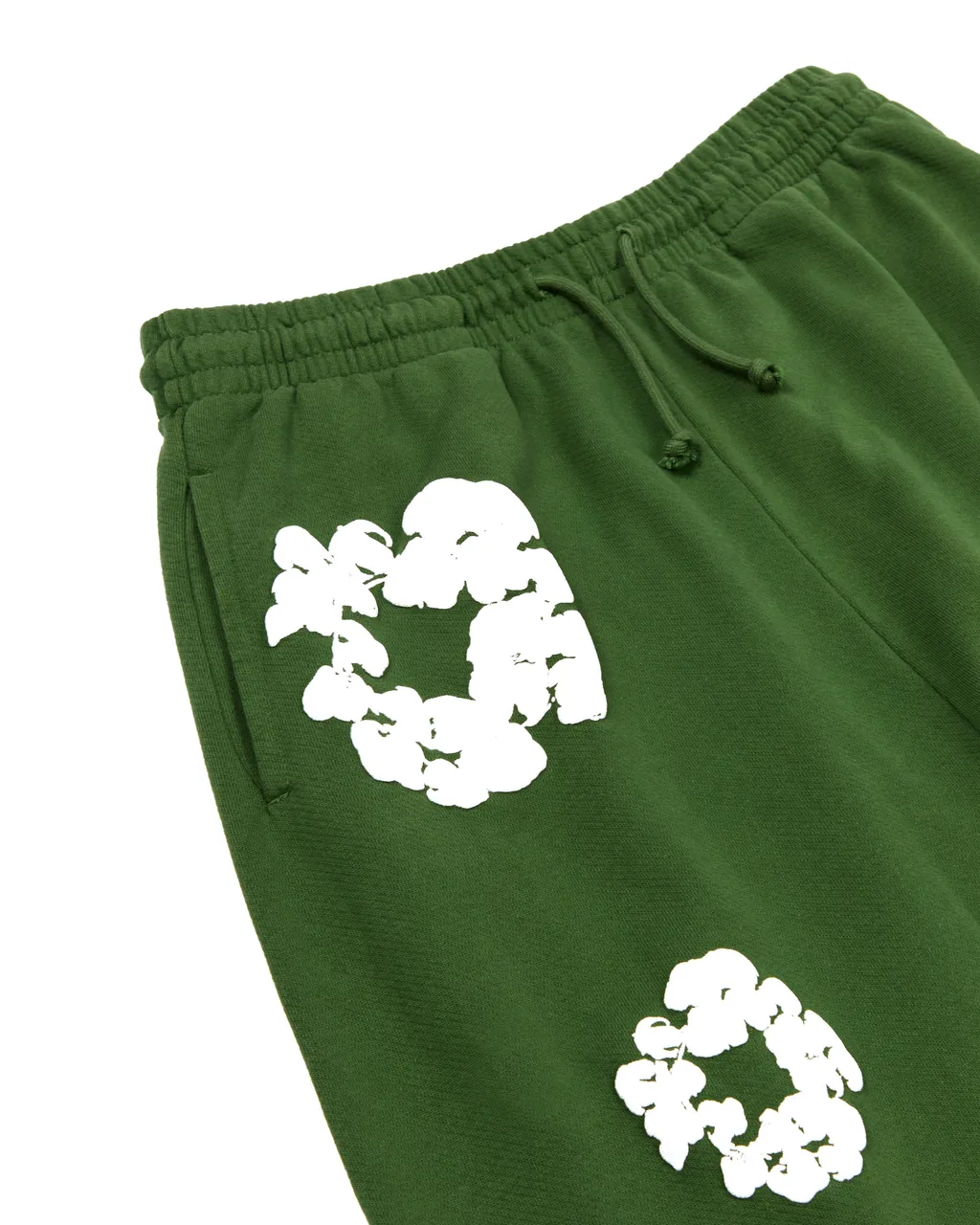 Cotton Wreath Open Hem Sweatpants