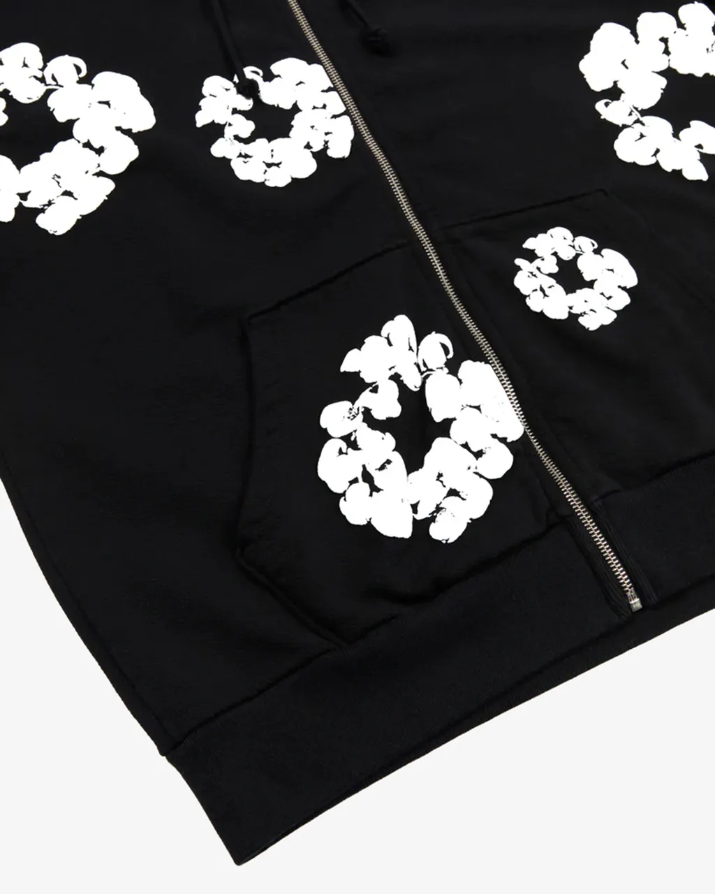 Cotton Wreath Zip Hoodie