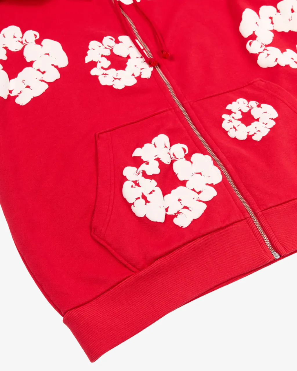 Cotton Wreath Zip Hoodie
