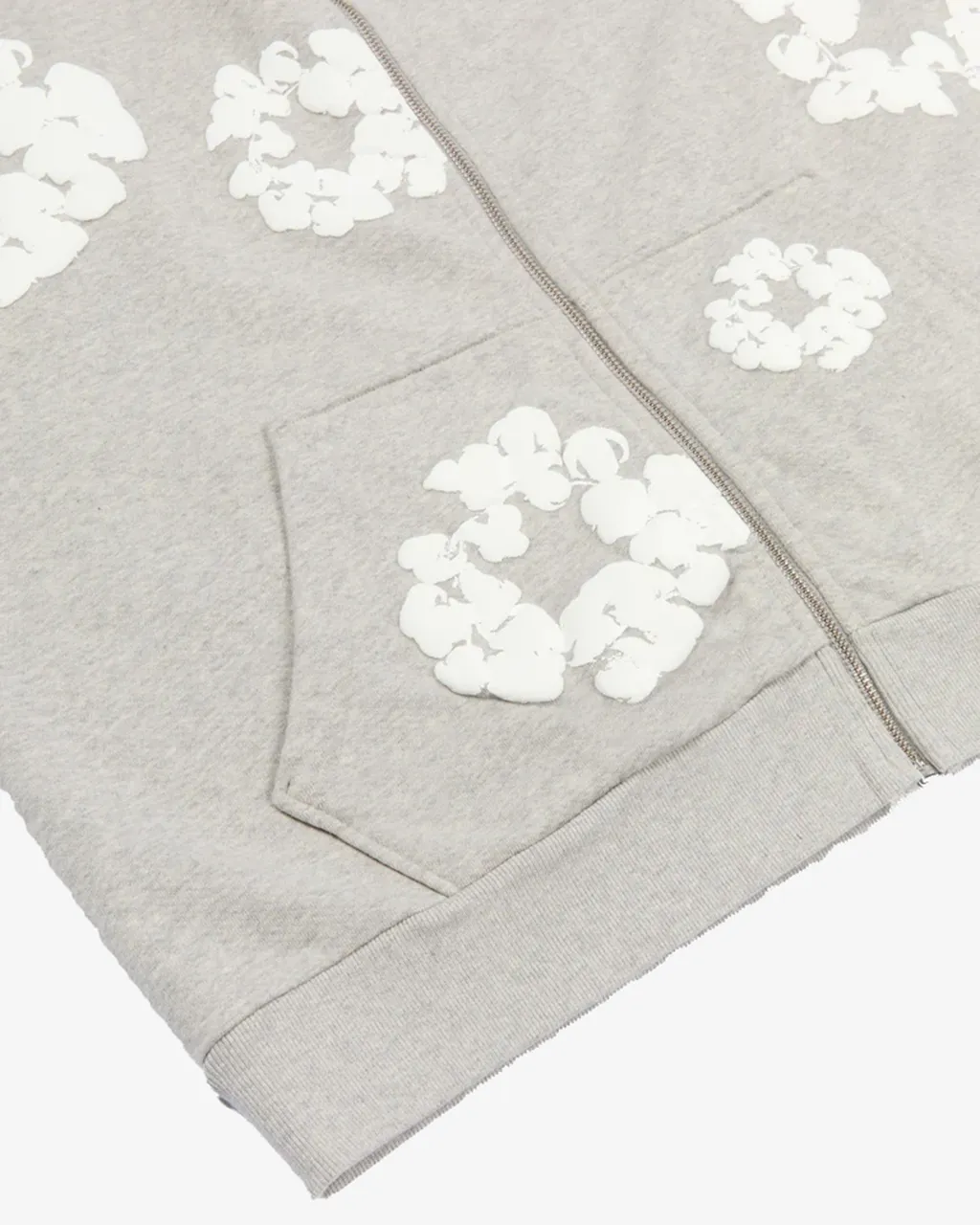Cotton Wreath Zip Hoodie