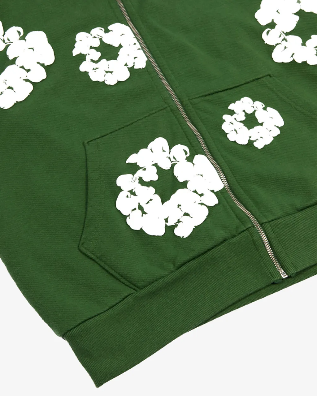 Cotton Wreath Zip Hoodie
