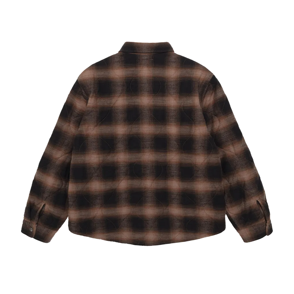 Quilted Plaid Shirt Jacket