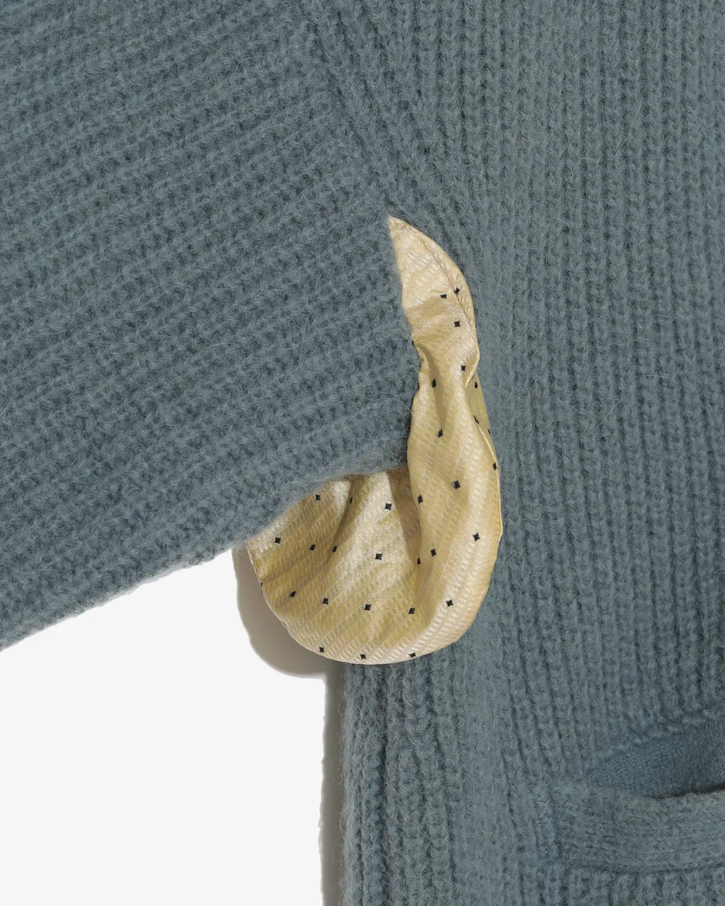 Undercover W -Half Fisherman Rib Cardigan With Side Panels-