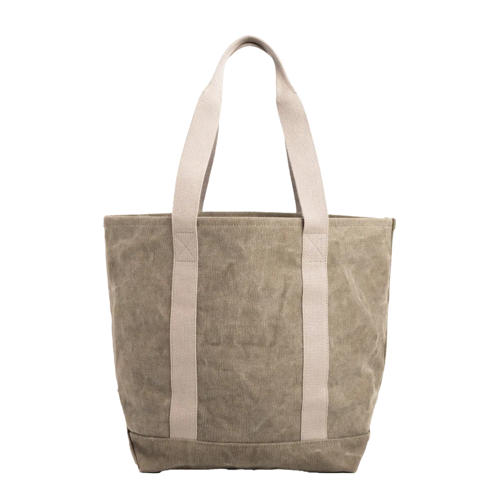 Waxed Canvas Market Tote Bag