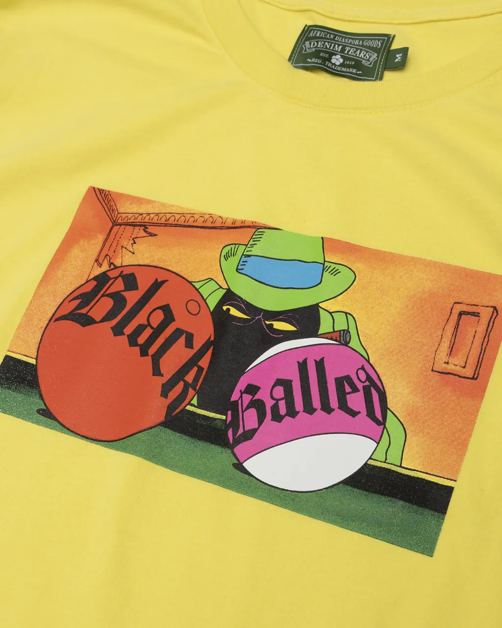 Black Balled Tee Yellow