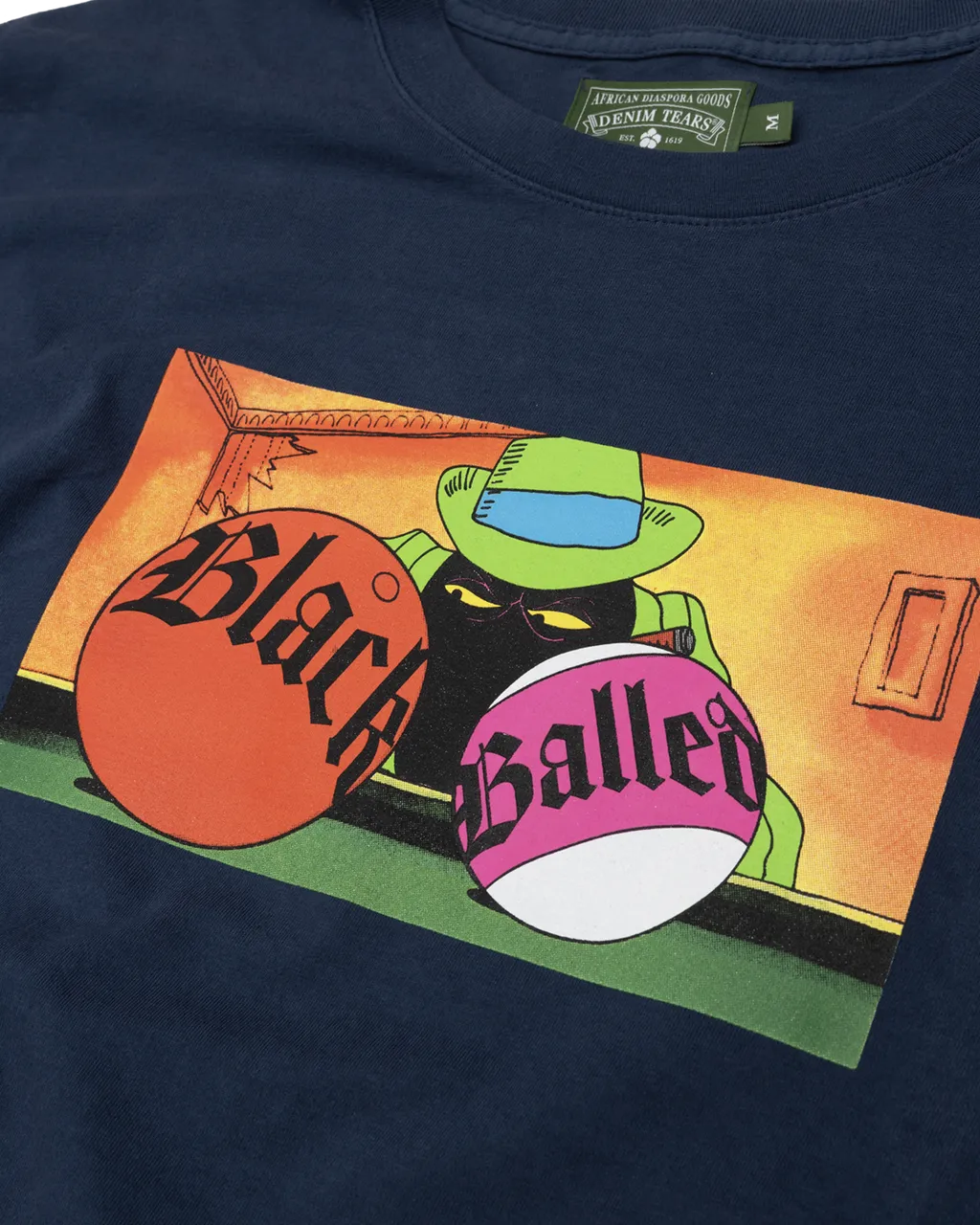 Black Balled Tee Navy
