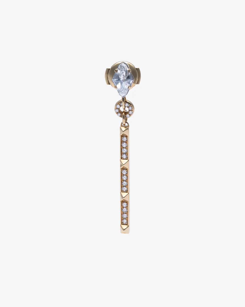 Armor Diamond Single Drop Earring