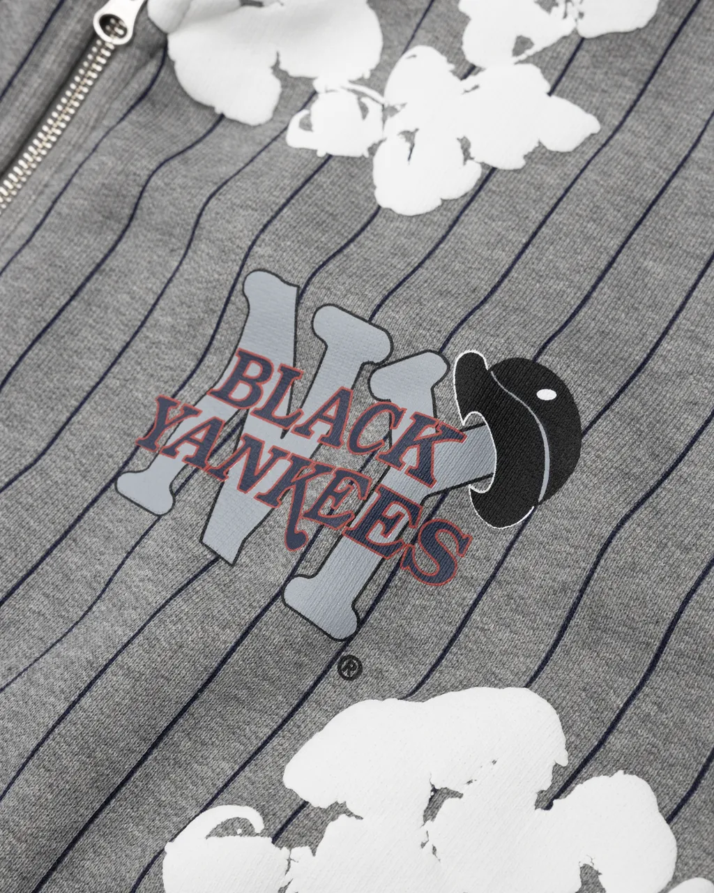 Black Yankees Pinstripe Wreath Hoodie