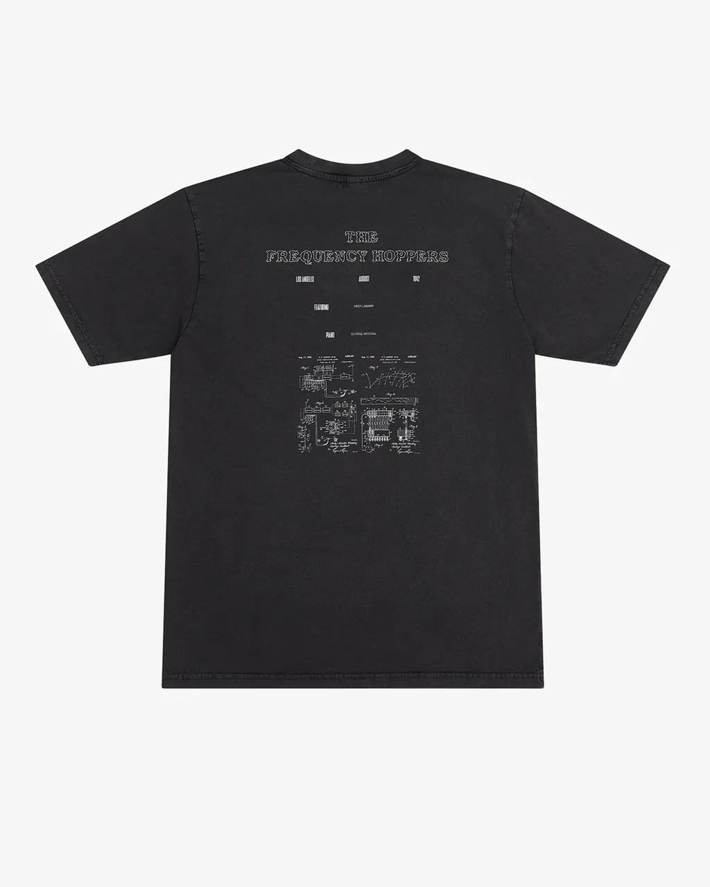 Hedy Lamarr And The Frequency Hoppers Double Sided Tour T-Shirt