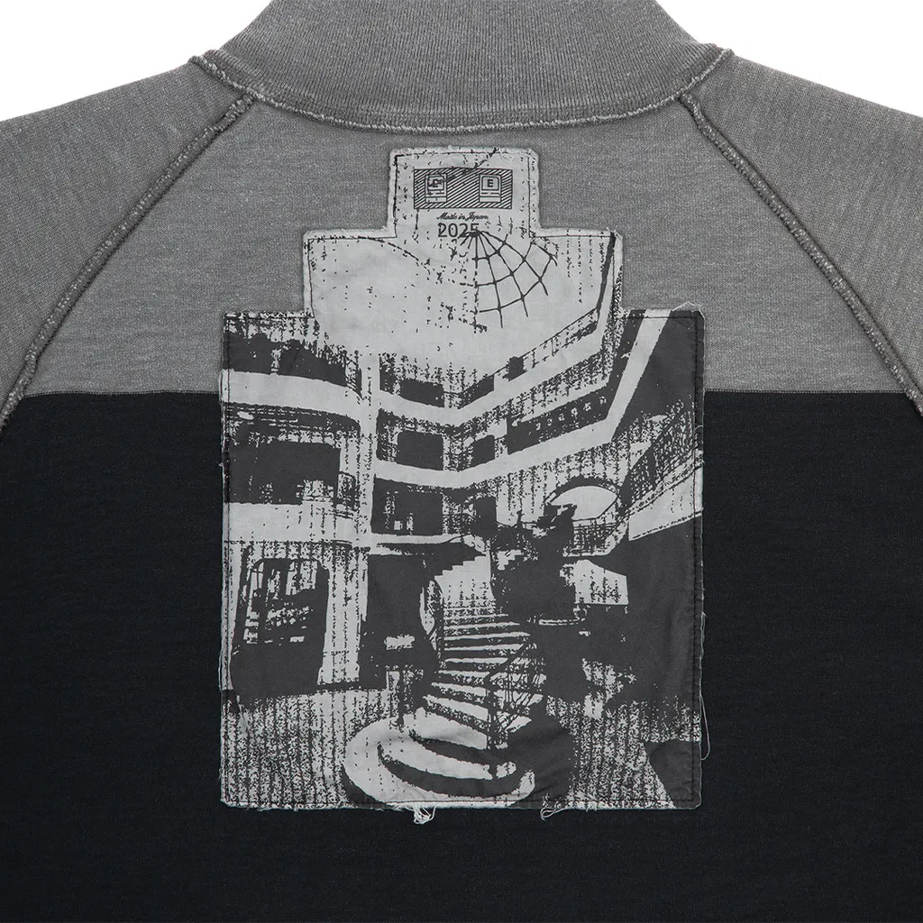 Overdye Stripe Half Zip