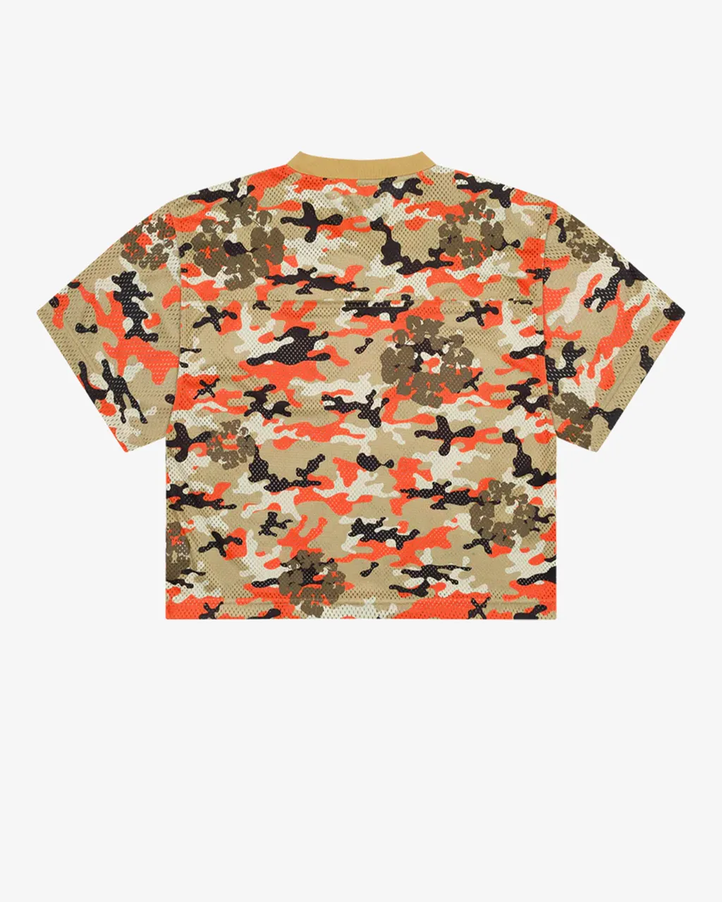 Camo Cotton Wreath Mesh Football Top