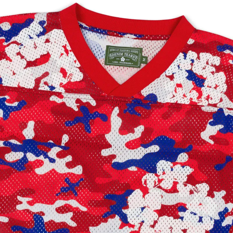 Camo Cotton Wreath Mesh Football Top