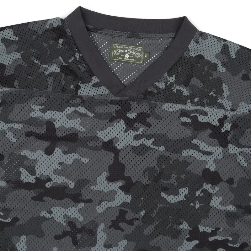 Camo Cotton Wreath Mesh Football Top