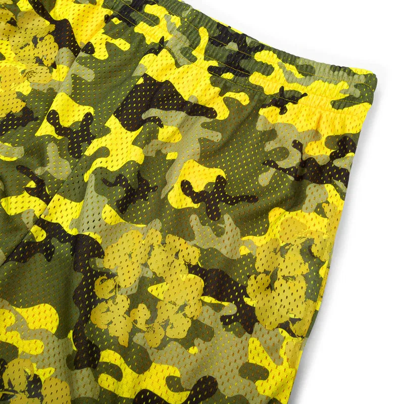 Camo Cotton Wreath Mesh Shorts