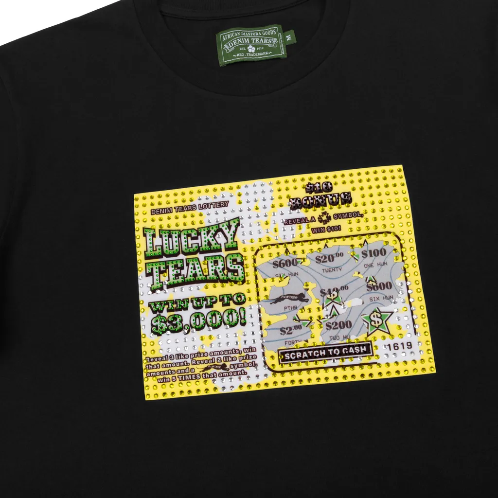 Rhinestone Scratch Off Tee Black
