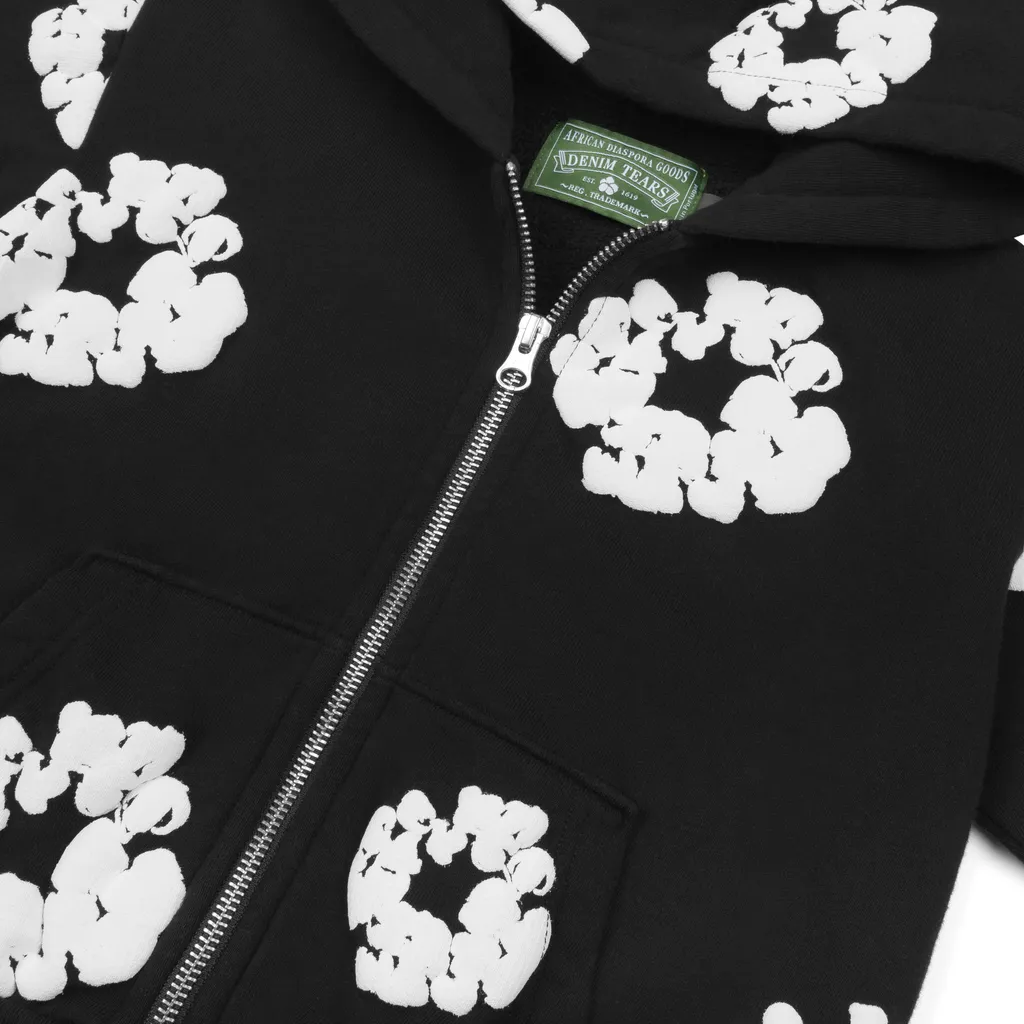 Kids Cotton Wreath Zip Hoodie