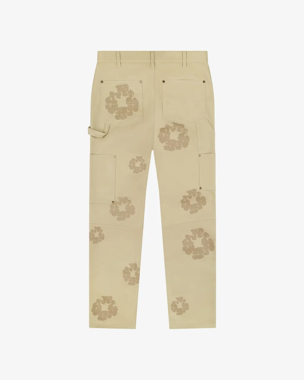 Cotton Wreath Leather Pants