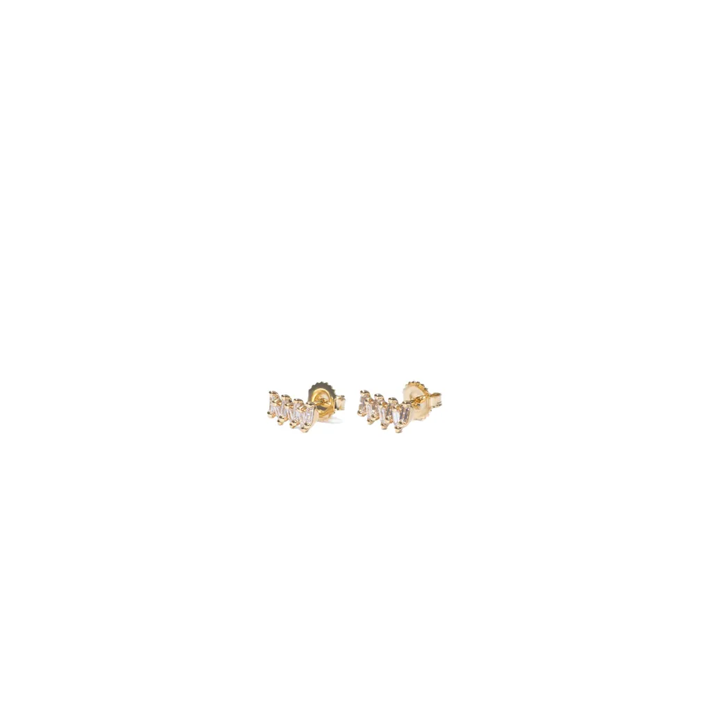 Bold Zigzag Dia Studs