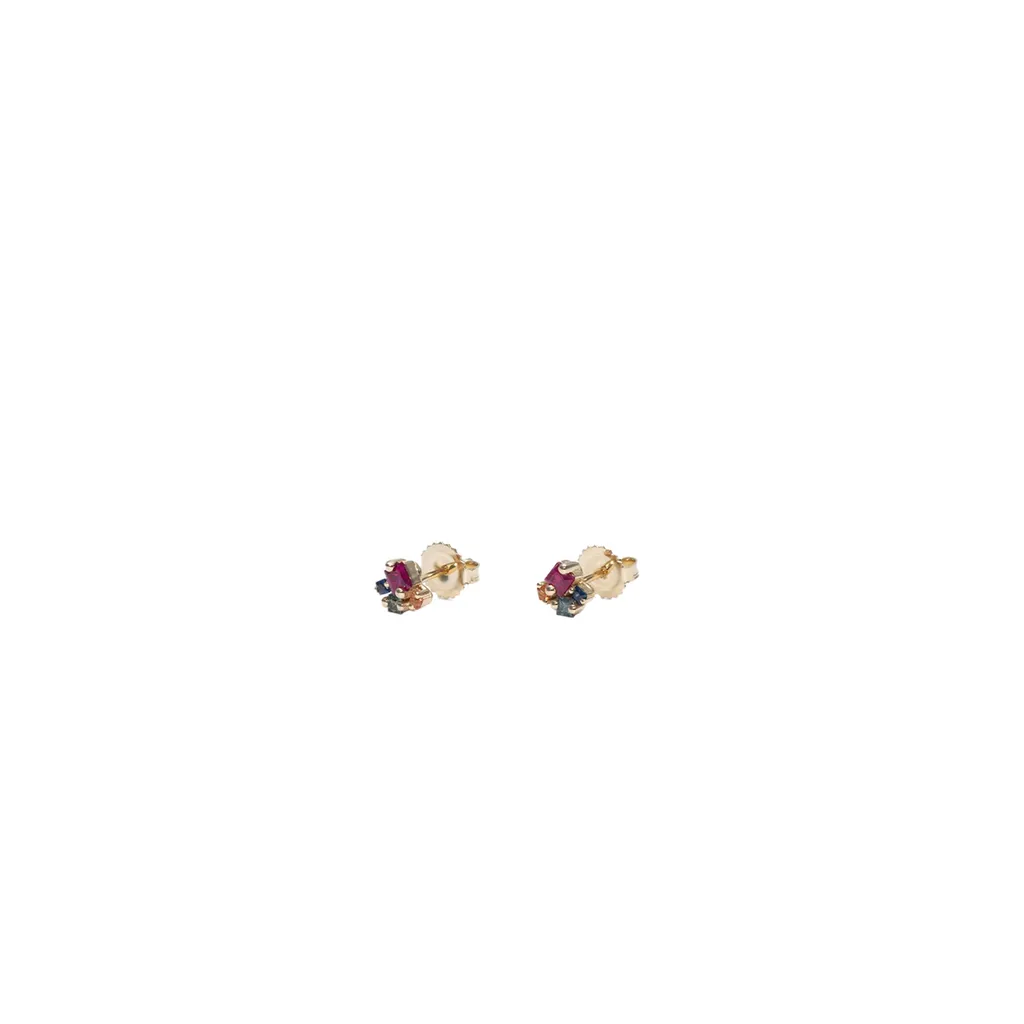 Princess Rainbow Cluster Studs