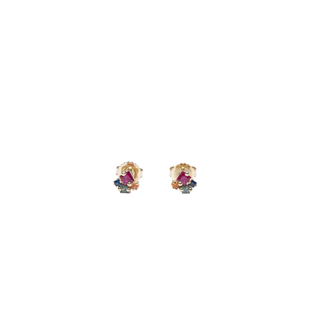 Princess Rainbow Cluster Studs