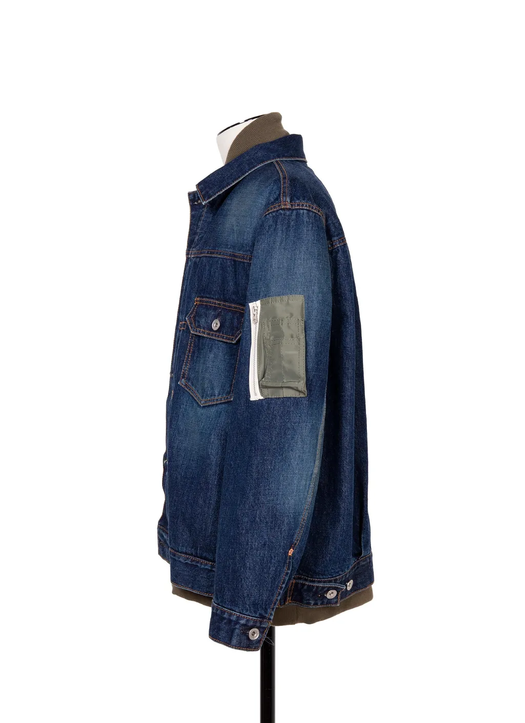 Denim X Nylon Twill Jacket