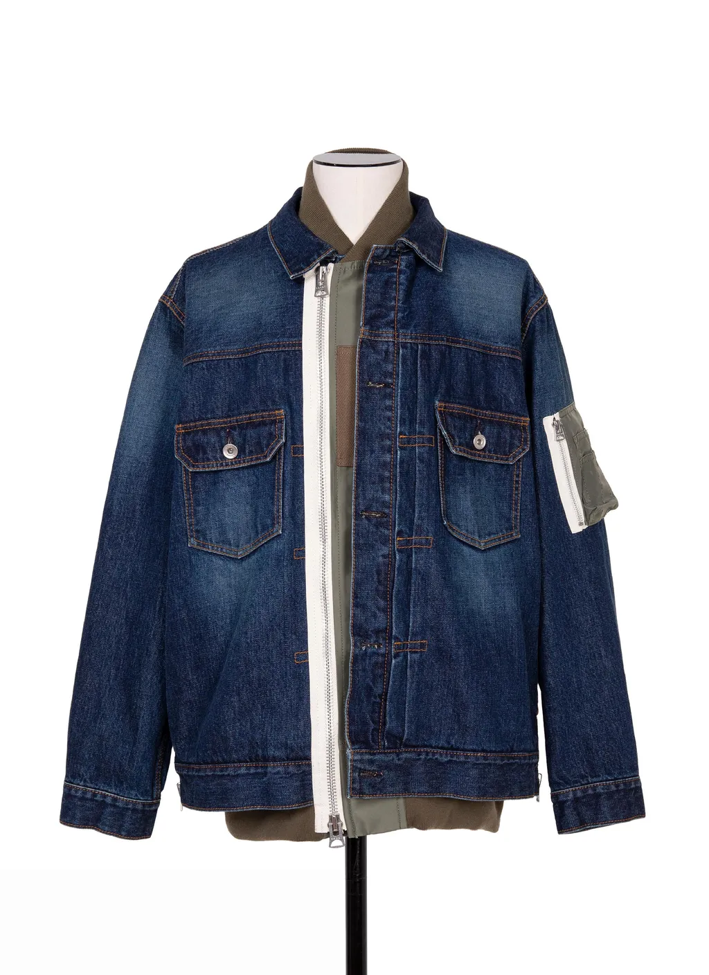 Denim X Nylon Twill Jacket