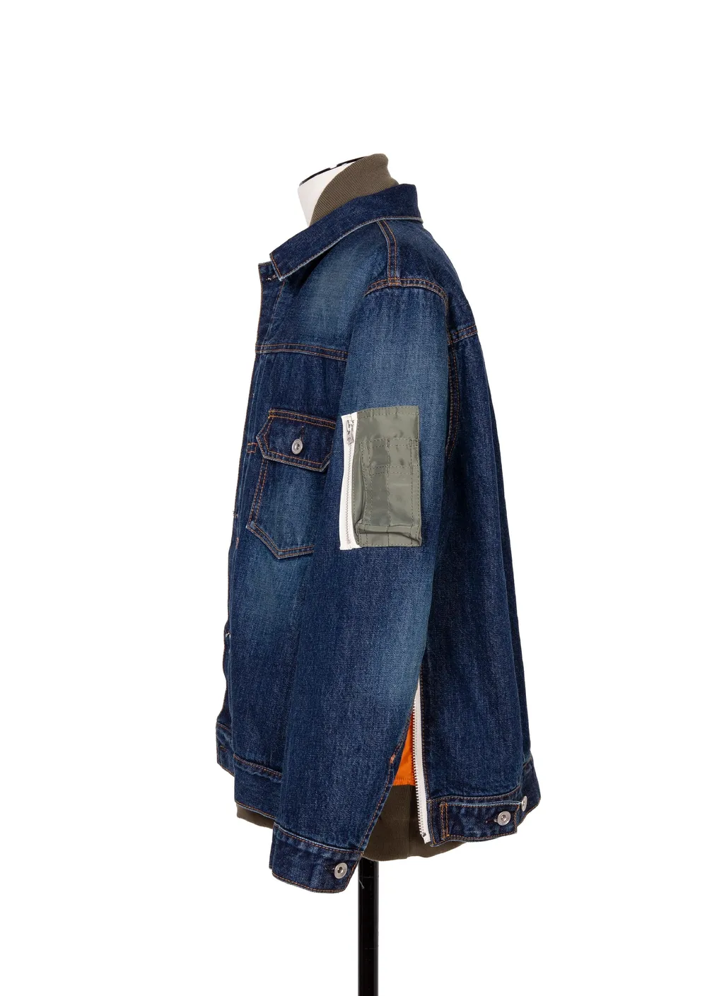 Denim X Nylon Twill Jacket