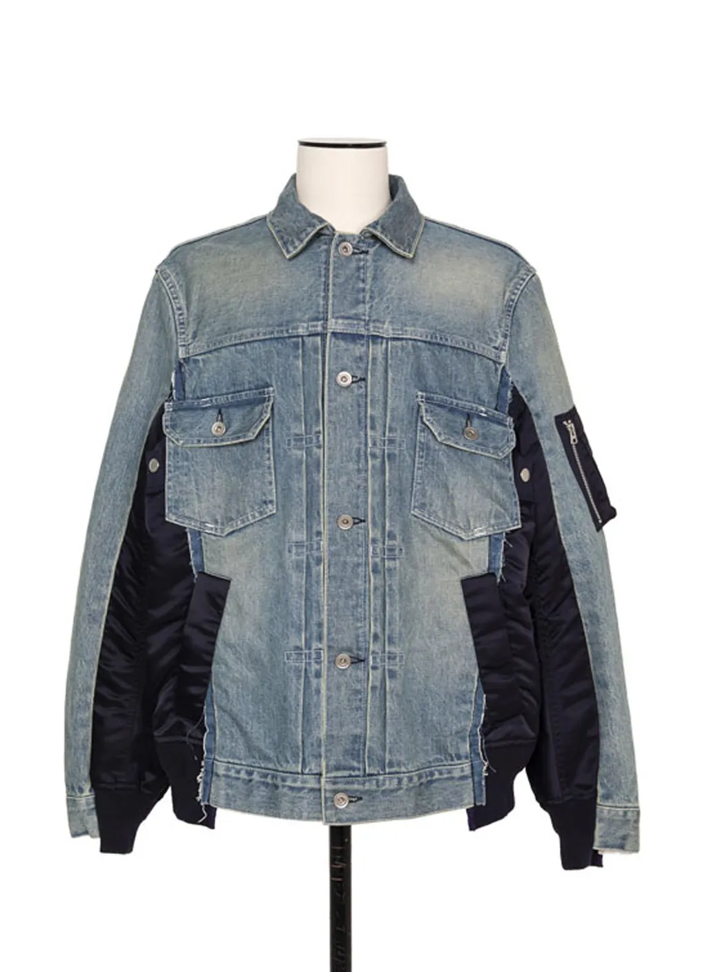 Denim X Nylon Twill Jacket