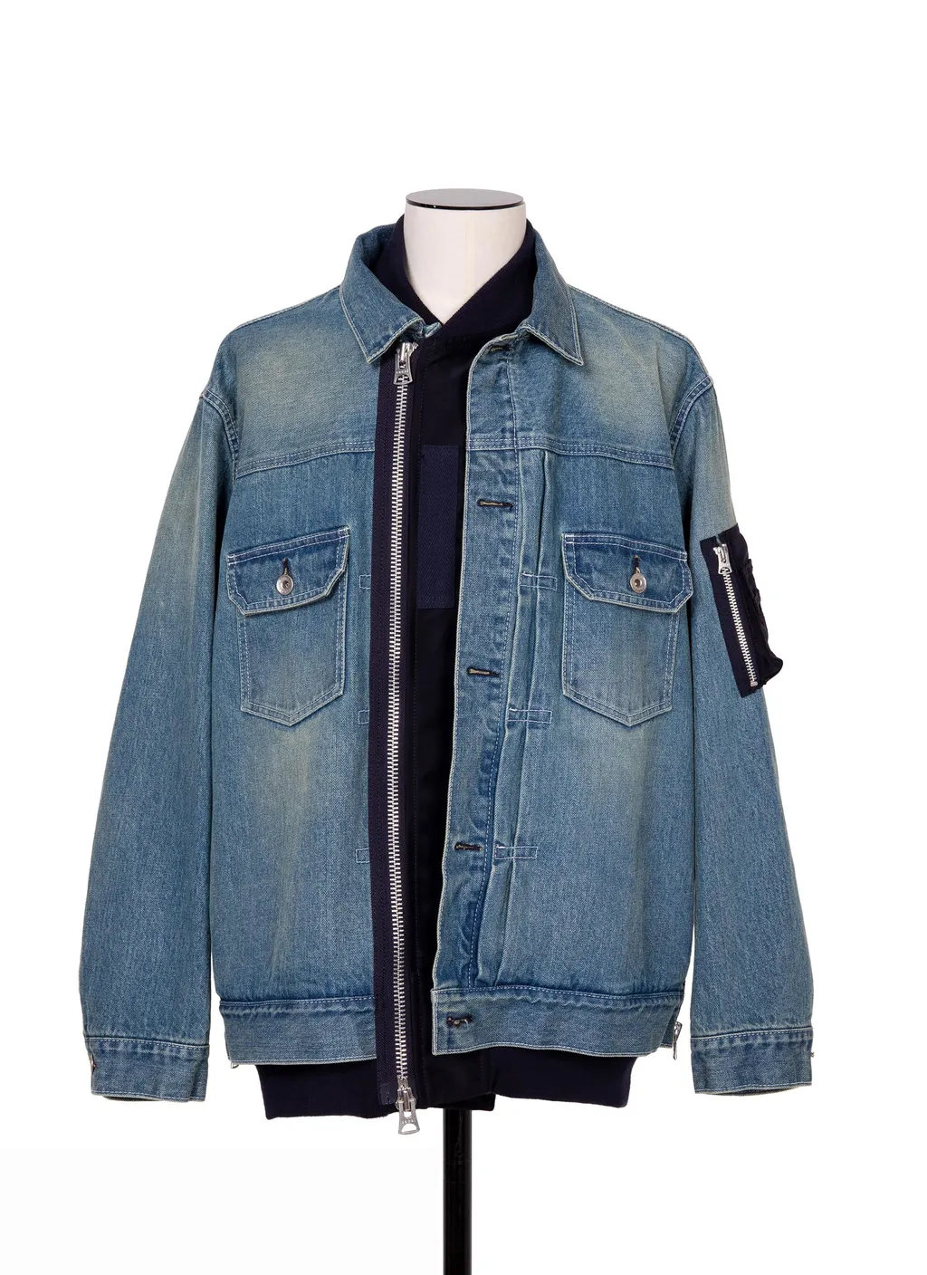 Denim X Nylon Twill Jacket