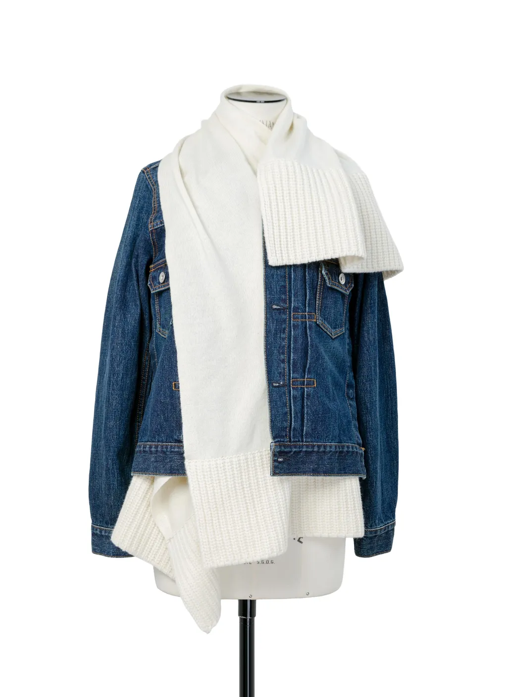 Denim X Wool Knit Jacket