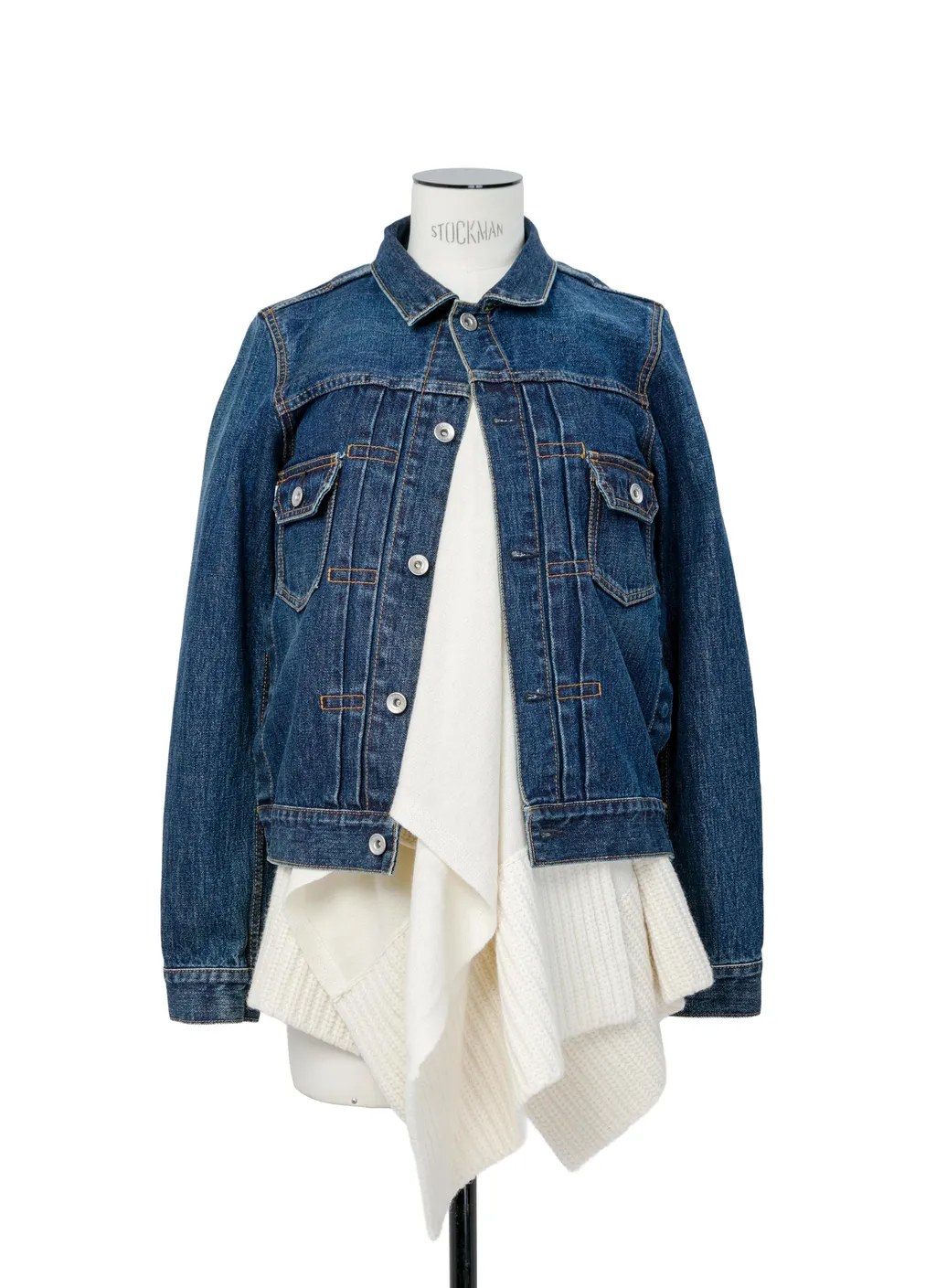 Denim X Wool Knit Jacket