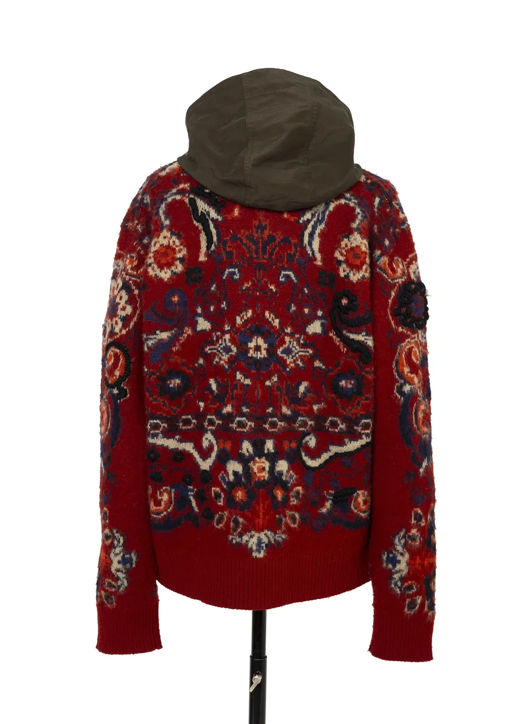 Floral Jacquard Knit Blouson