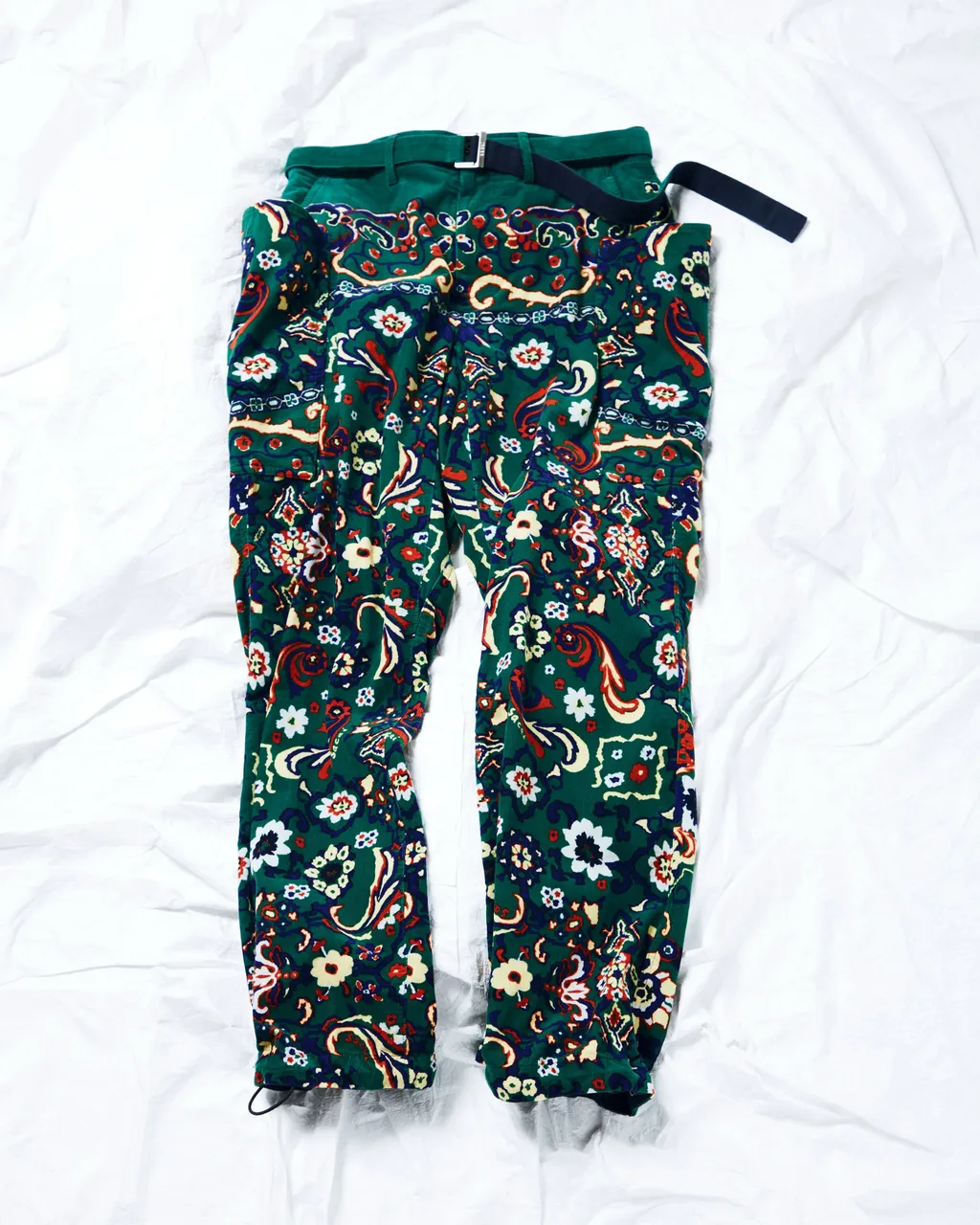 Floral Print Corduroy Pants