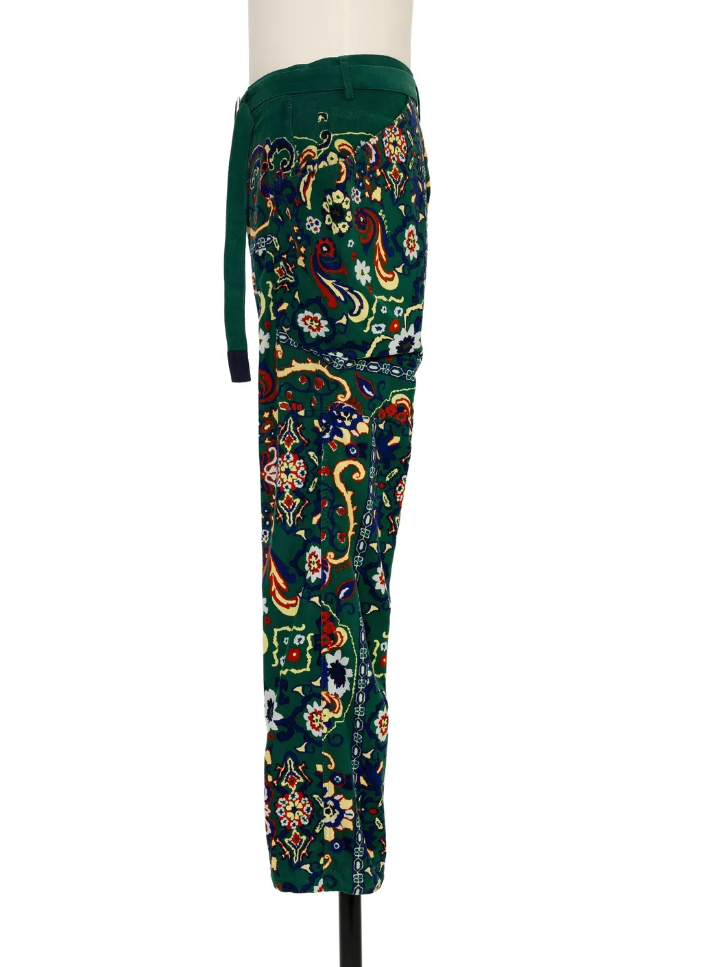 Floral Print Corduroy Pants