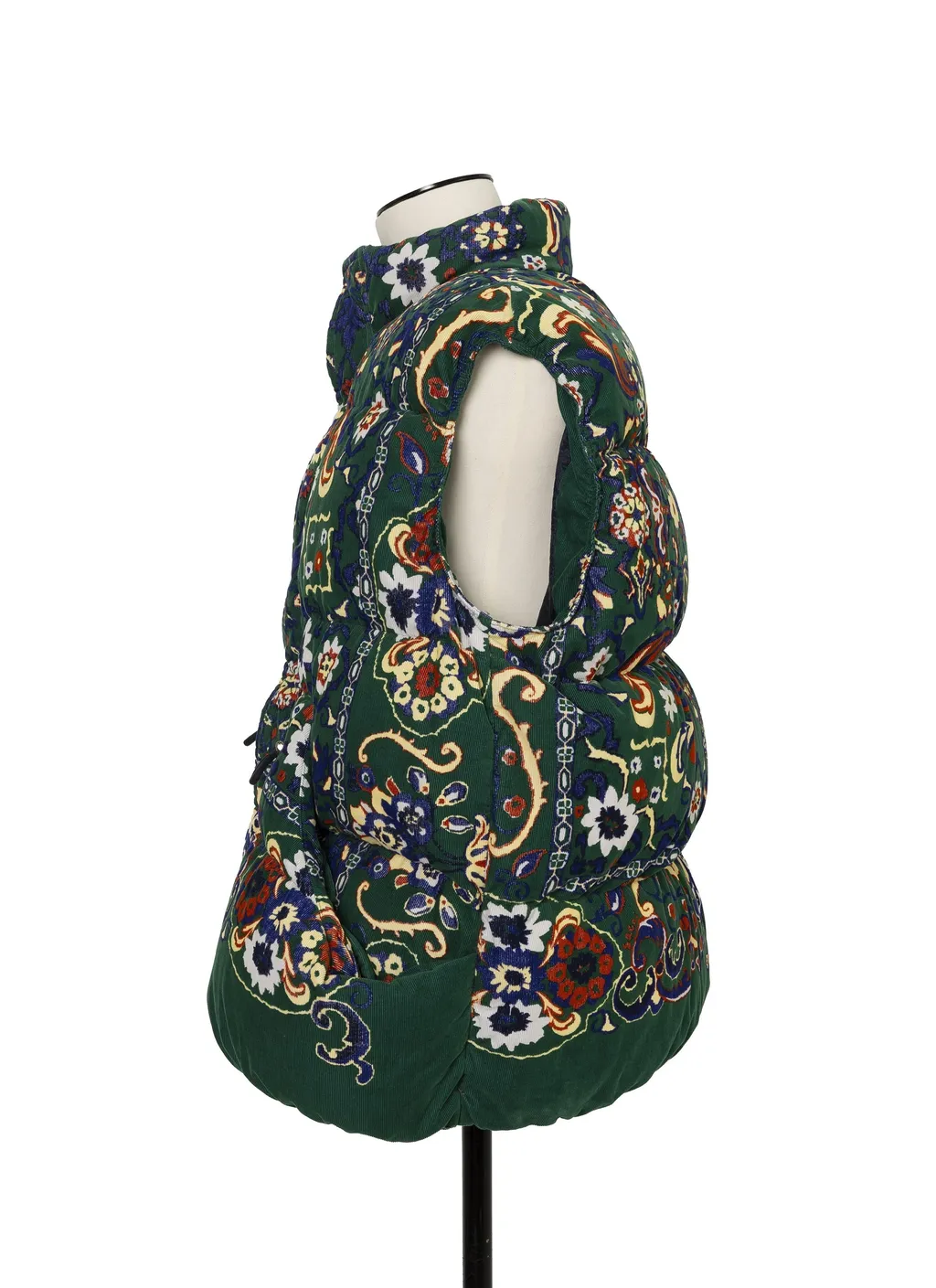 Floral Print Corduroy Vest