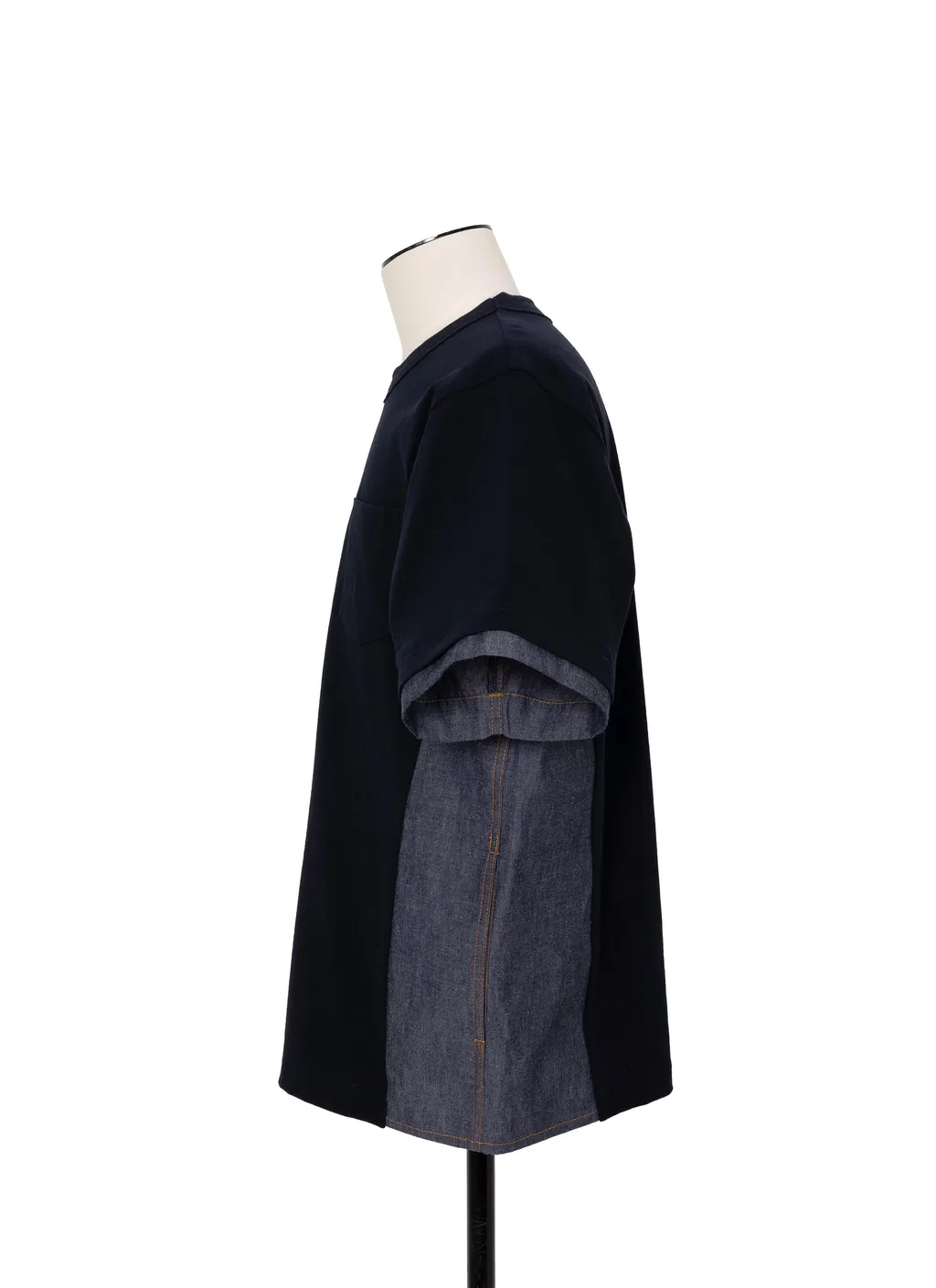Light Weight Denim X Cotton Jersey T-Shirt