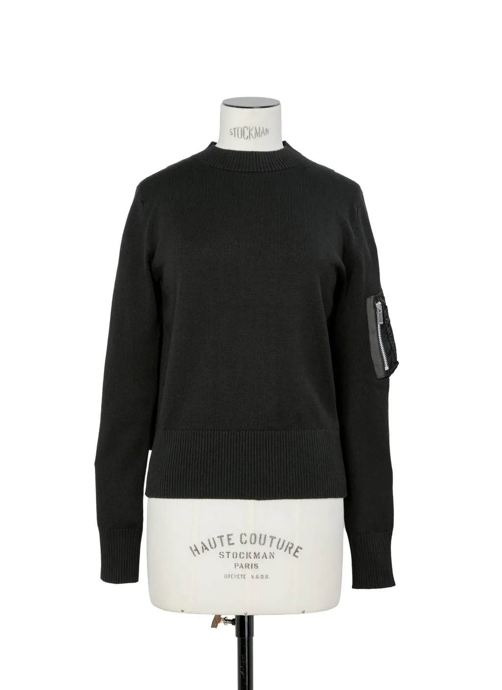 Nylon Twill X Cotton Knit Pullover