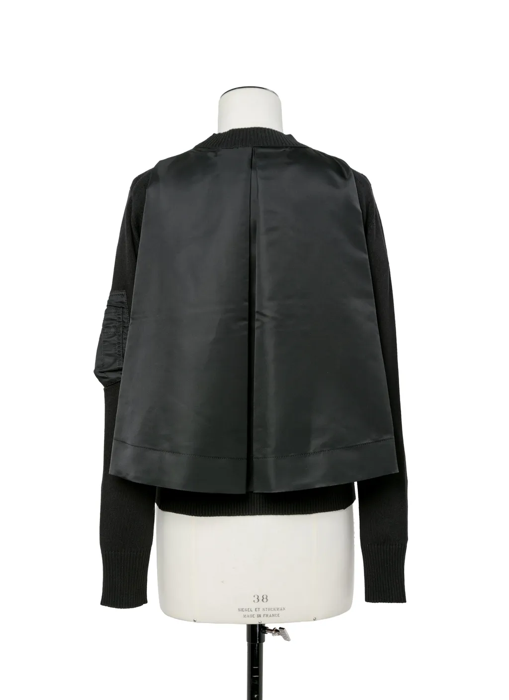 Nylon Twill X Cotton Knit Pullover