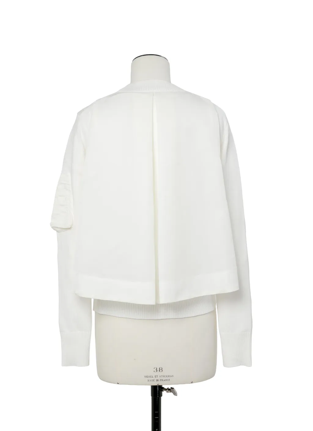 Nylon Twill X Cotton Knit Pullover