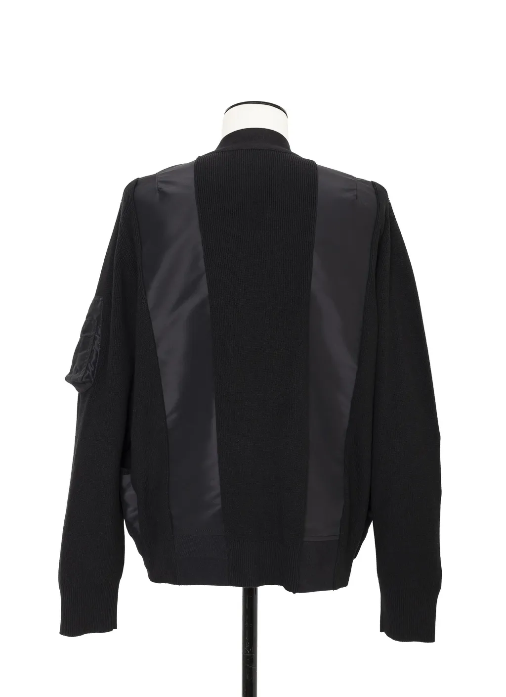 Nylon Twill X Knit Blouson