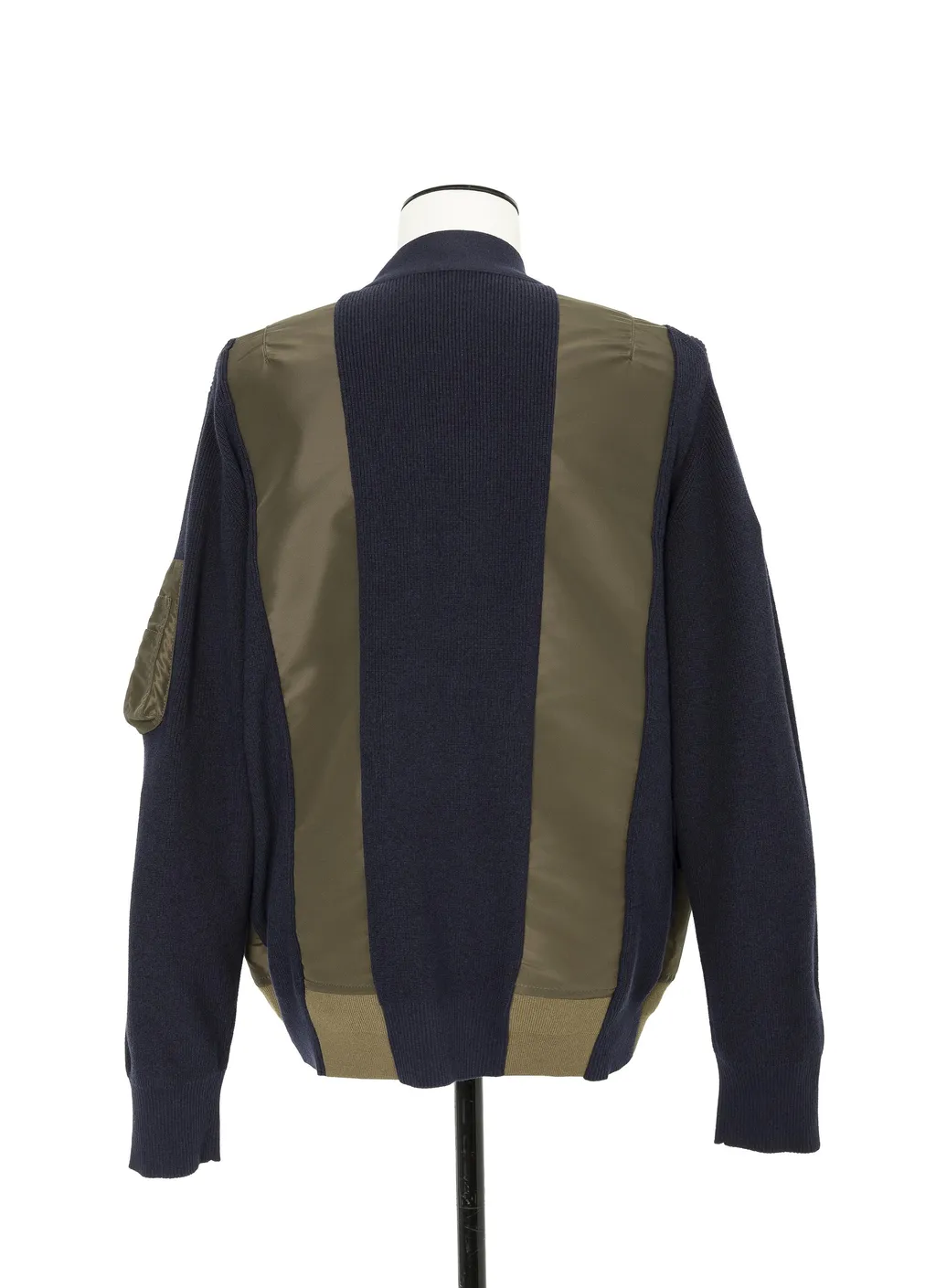Nylon Twill X Knit Blouson