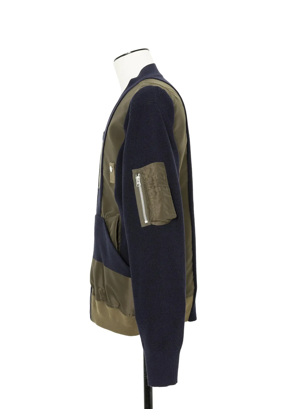 Nylon Twill X Knit Blouson