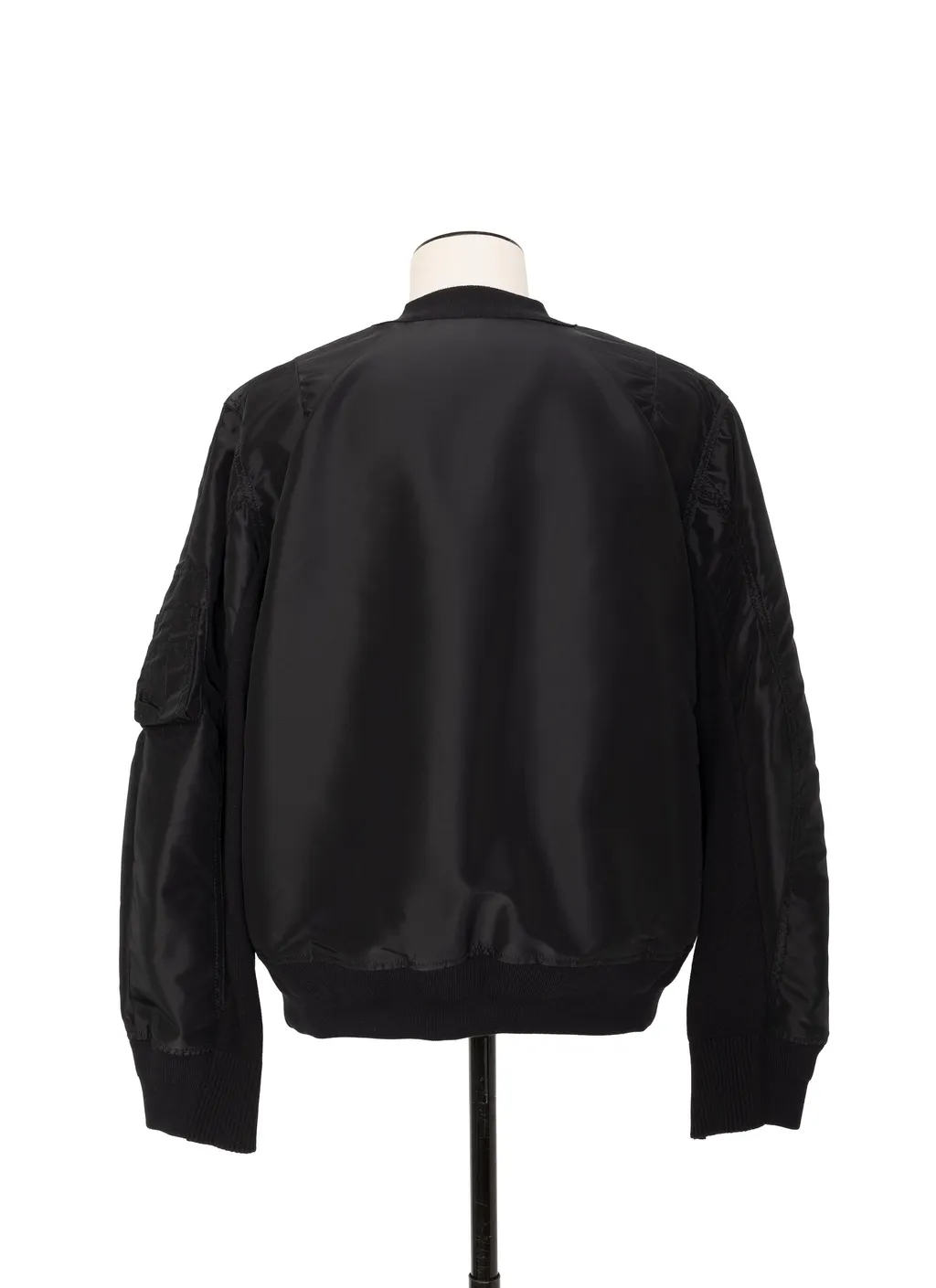 Nylon Twill X Knit Cardigan